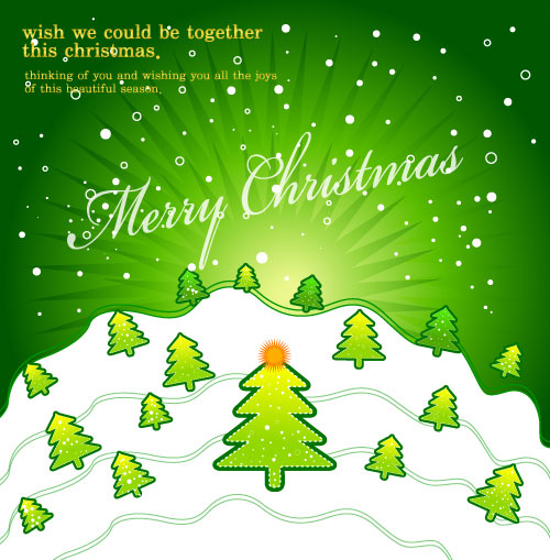 free vector Merry Christmas Vector Art Poster